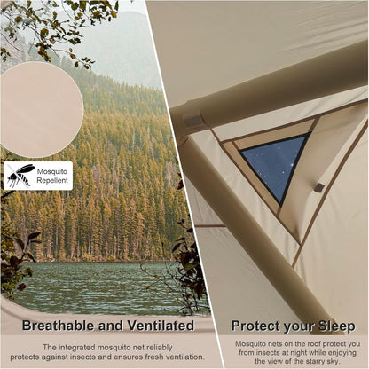 Inflatable Camping Tent,2-4 Persons Easy Setup Blow up Tents for 4 Seasons Waterproof Inflatable Tent for Camping,Air Tent with Mesh Windows/Doors