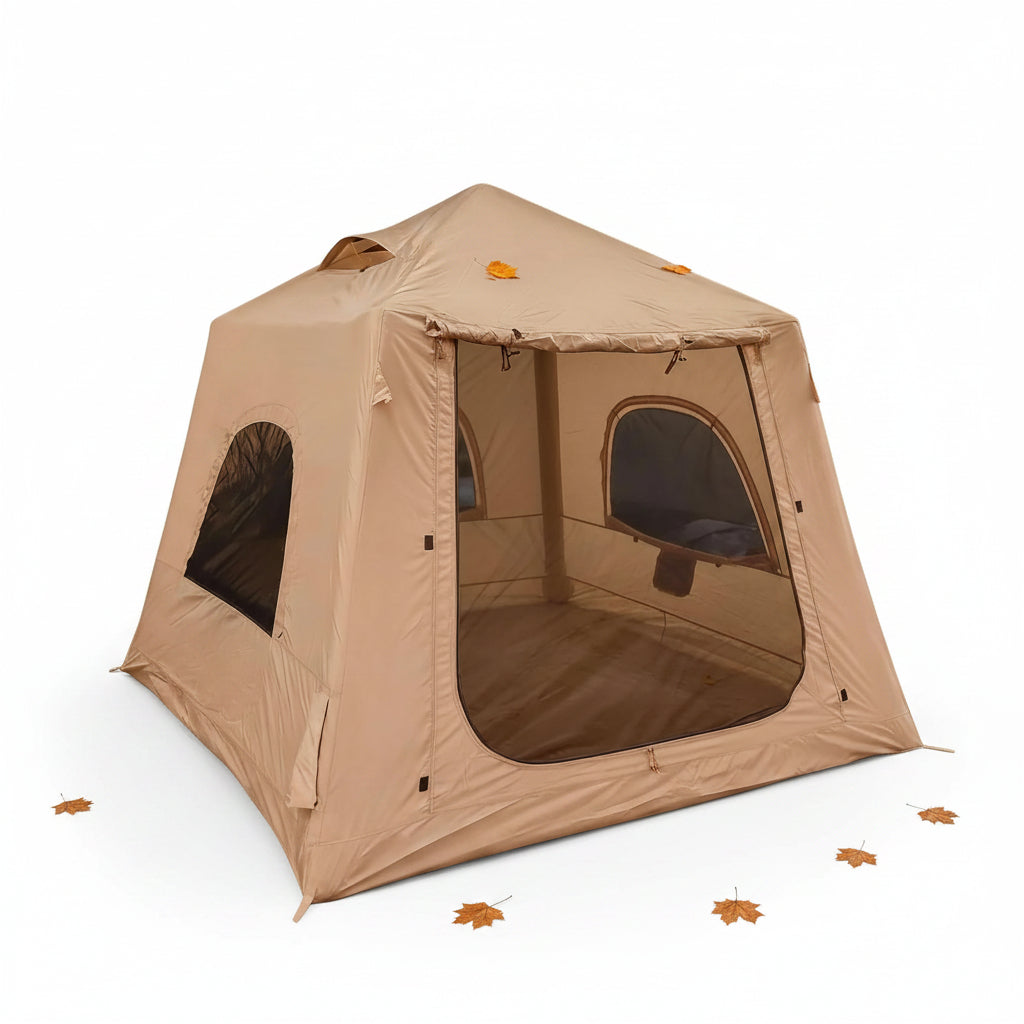 Inflatable Camping Tent,2-4 Persons Easy Setup Blow up Tents for 4 Seasons Waterproof Inflatable Tent for Camping,Air Tent with Mesh Windows/Doors