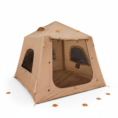 Inflatable Camping Tent,2-4 Persons Easy Setup Blow up Tents for 4 Seasons Waterproof Inflatable Tent for Camping,Air Tent with Mesh Windows/Doors