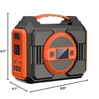 300W Portable Power Station, 220Wh Backup Battery Pack for Outdoor Use