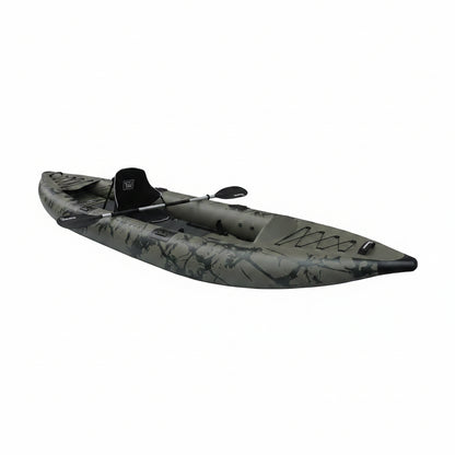 Inflatable Kayak with Detachable Seat,12.6'X40''X10.6''Sup-Kayak Set (Hand Pump/Aluminium Paddle/Backpack/And Multi-Functional Base),Adult/Youth Kayak Boat for Fishing ，Touring