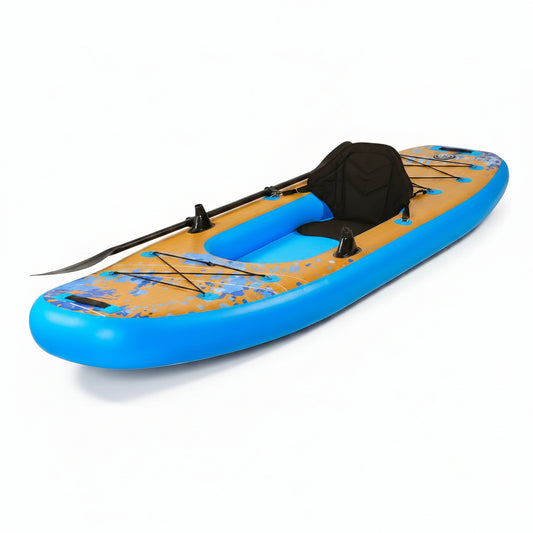 10 Ft Inflatable Kayak with Detachable Seat, Sup-Kayak Set Boat for Fishing, Touring