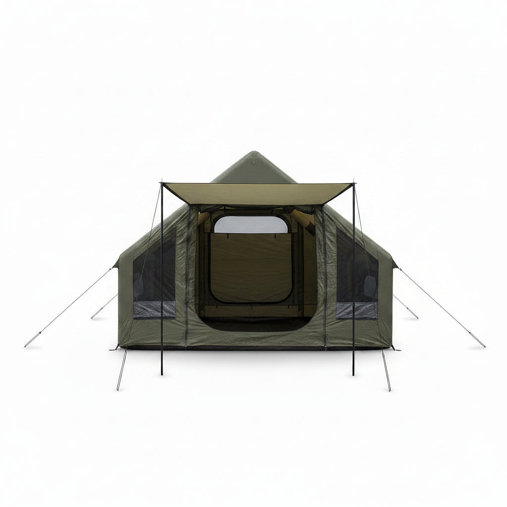 Inflatable Tent for Camping, Quick Setup Blow up Tents with Pump, Waterproof Oxford 4 Season Air Tent with Skylight, Large Glamping Tent for 2/4/6/8/12 Person