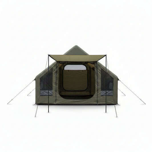 Inflatable Tent for Camping, Quick Setup Blow up Tents with Pump, Waterproof Oxford 4 Season Air Tent with Skylight, Large Glamping Tent for 2/4/6/8/12 Person