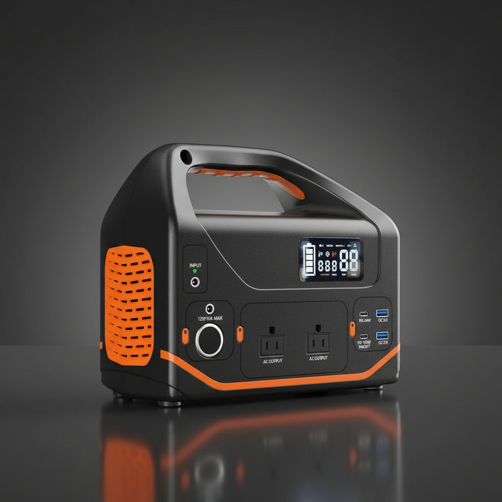 Portable Power Station 600W, 293Wh Camping Lithium Battery