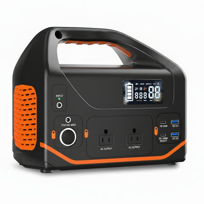 Portable Power Station 600W, 293Wh Camping Lithium Battery